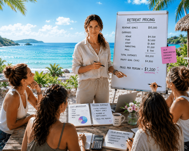 How to Price Your Retreat With Confidence (Instead of Guessing and Hoping)